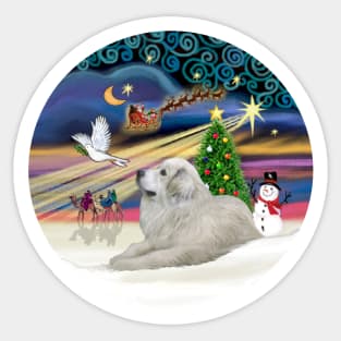 Christmas Magic with a Great Pyrenees Sticker